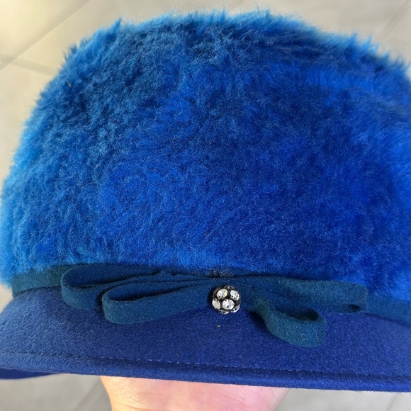Vintage 20s-70s blue hat very pretty - Picture 11 of 14